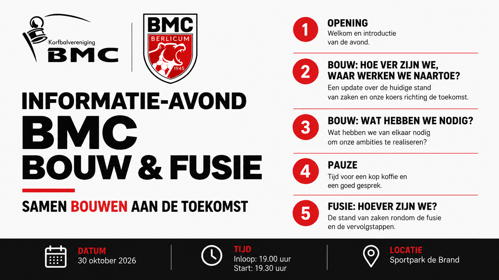 Informatieavond BMC: bouw en fusie