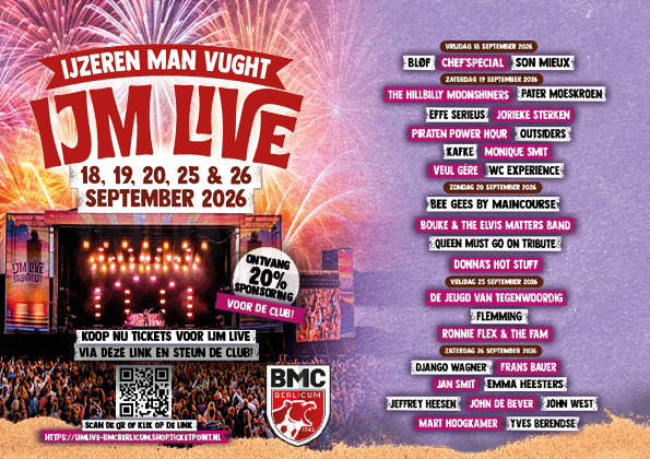 Cashback voor BMC via ticket festival IJM