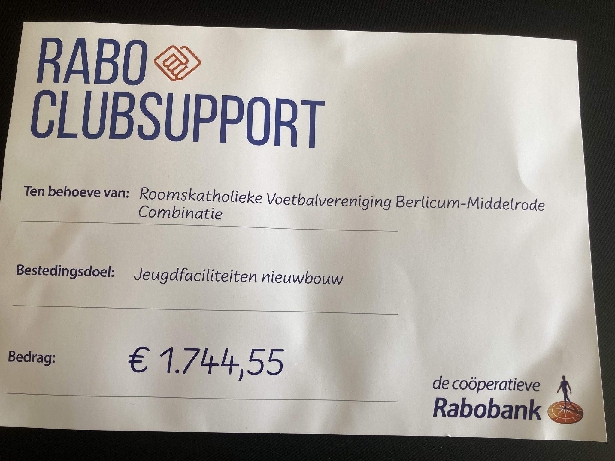 Fantastisch resultaat Rabo Clubsupport